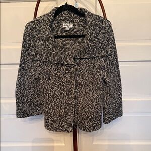 Ann Taylor LOFT Marled Knit Open Front Sweater Jacket Medium